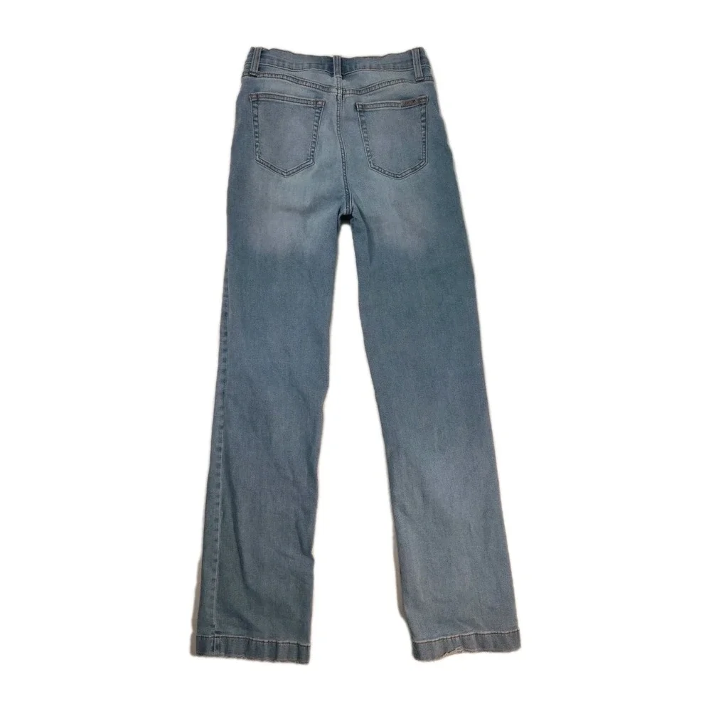 Joes Jeans Womens High Rise Wide Leg Megan Jeans 27×33 Distressed Light Washed